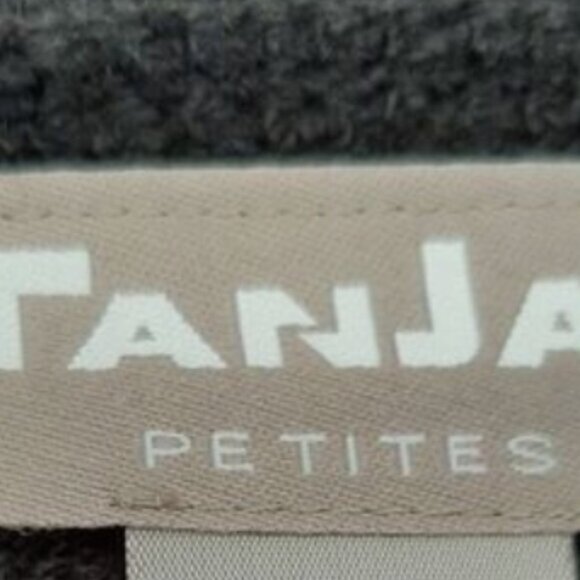 TANJAY / Floral Embroidered Button Down Fine Knit Cardigan Sweater Black Sz M P - Picture 15 of 15